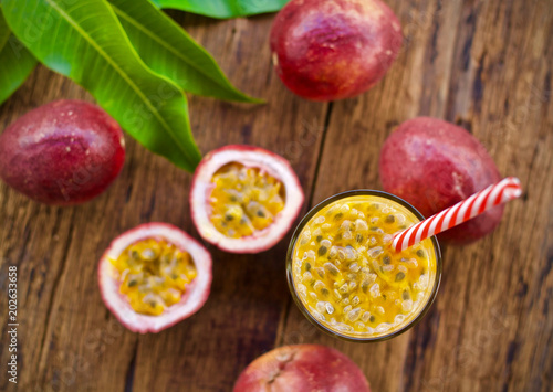 Passion fruit juice healthy food