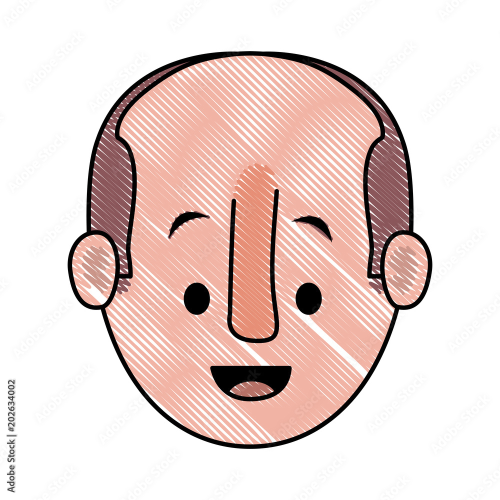 young man head character vector illustration design young man head character vector illustration design