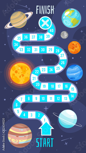 kids space board game template