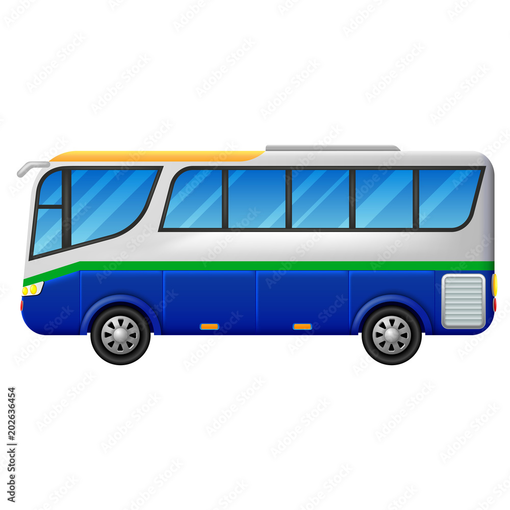 Illustration of a bus on a white background