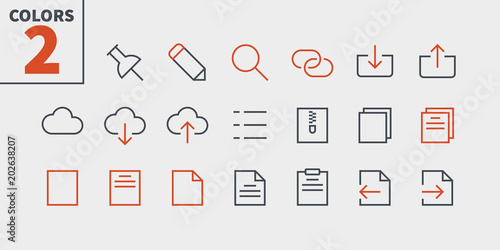 File UI Pixel Perfect Well-crafted Vector Thin Line Icons 48x48 Ready for 24x24 Grid for Web Graphics and Apps with Editable Stroke. Simple Minimal Pictogram Part 2-4