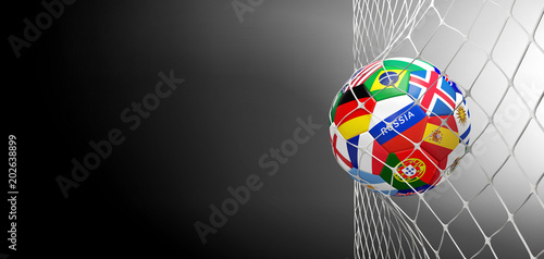 soccer goal soccer ball wit...