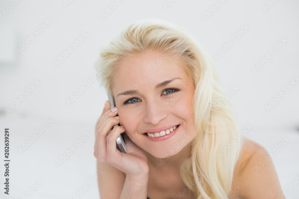 Close up of relaxed woman using mobile phone Close up of relaxed woman using mobile phone