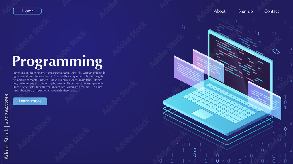 Development and software. Concept of programming, data processing. Сomputer code with windows on laptop screen. Development and software. Concept of programming, data processing. Сomputer code with windows on laptop screen.