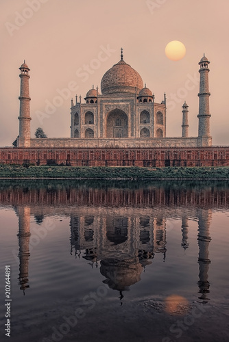 Sunset over theTaj Mahal, Agra, India