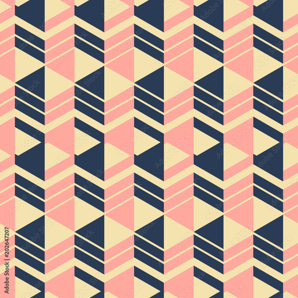 Seamless geometric fashion print of wide vertical patterned stripes Seamless geometric fashion print of wide vertical patterned stripes