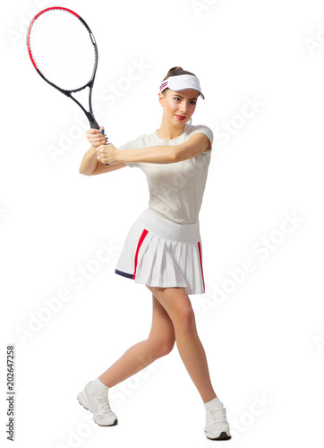Woman tennis player (with ball version)