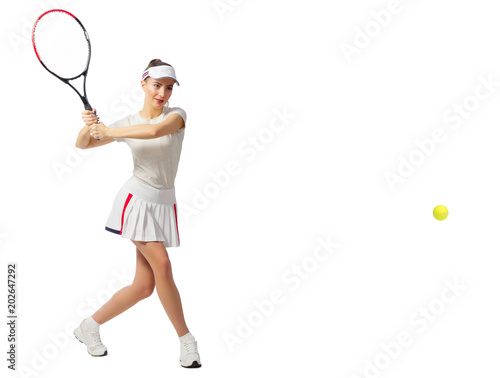 Woman tennis player (with ball version) © Boris Riaposov