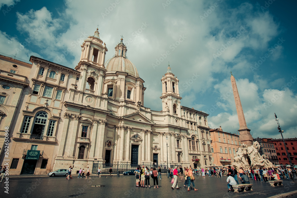 Rome city Architecture and historical buildings in Italy. Cityscape, historic europe, landmark