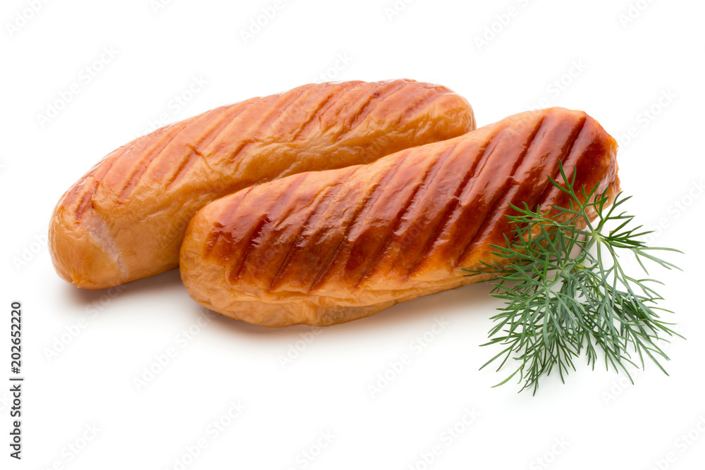Pork sausage isolated on white background. Pork sausage isolated on white background.