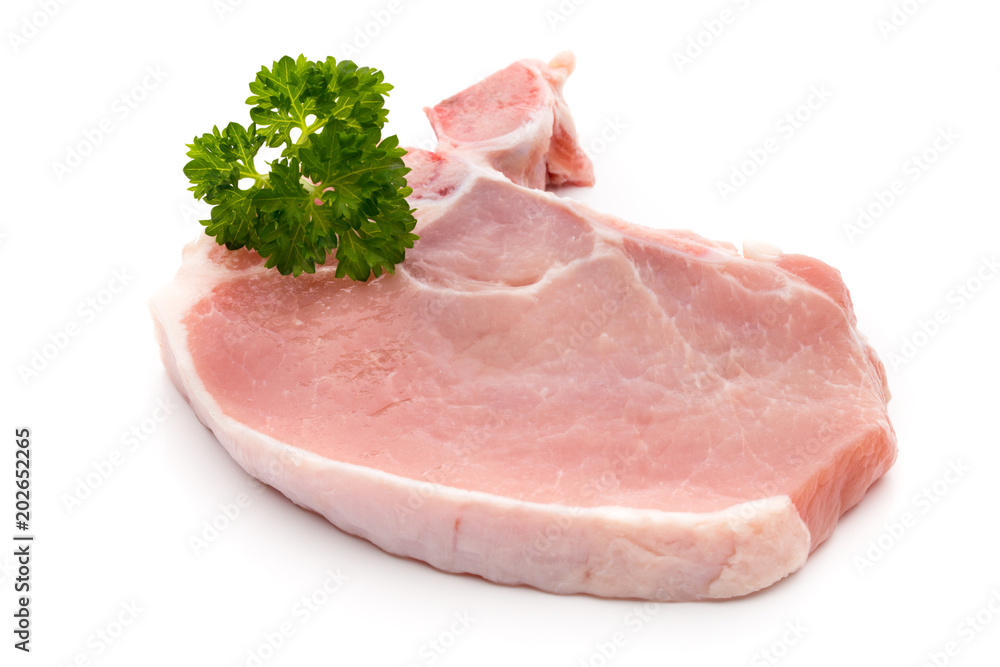Fresh raw beef steak isolated on white background, top view. Fresh raw beef steak isolated on white background, top view.
