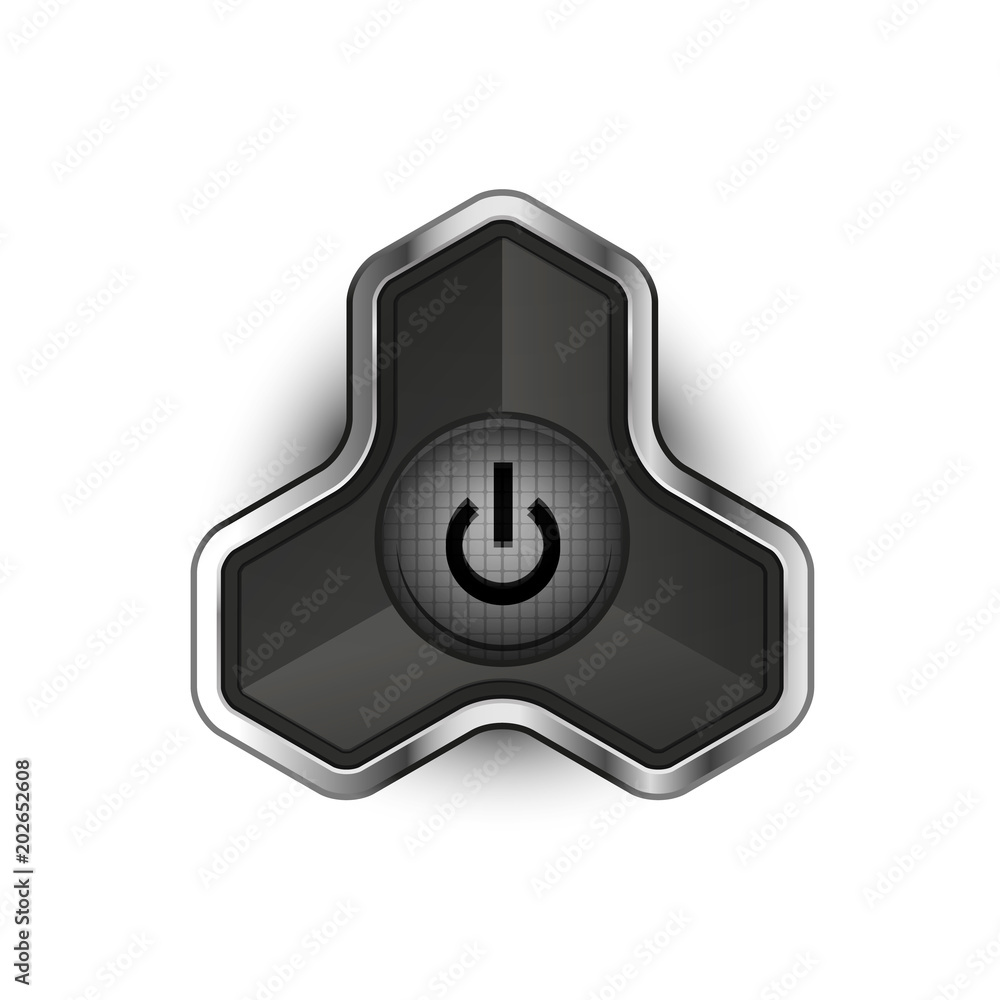 Techno futuristic start power button Techno futuristic start power button