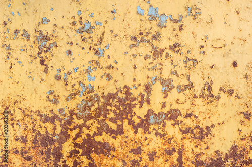 Dirty rusty painted metal texture.