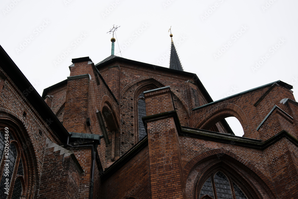 Detail of an old Protestant church in the city of Luebeck in Germany Detail of an old Protestant church in the city of Luebeck in Germany