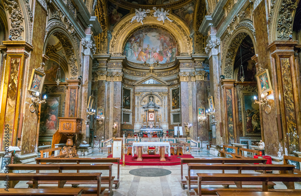 The Basilica of San Silvestro in Capite, in Rome, Italy