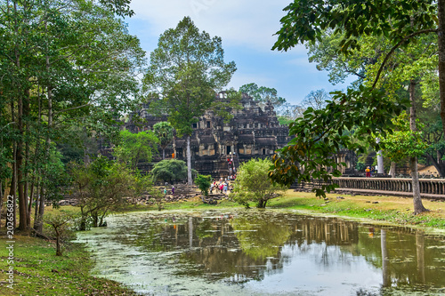 People are walking to Baphuon Temple  Siem Reap  Cambodia