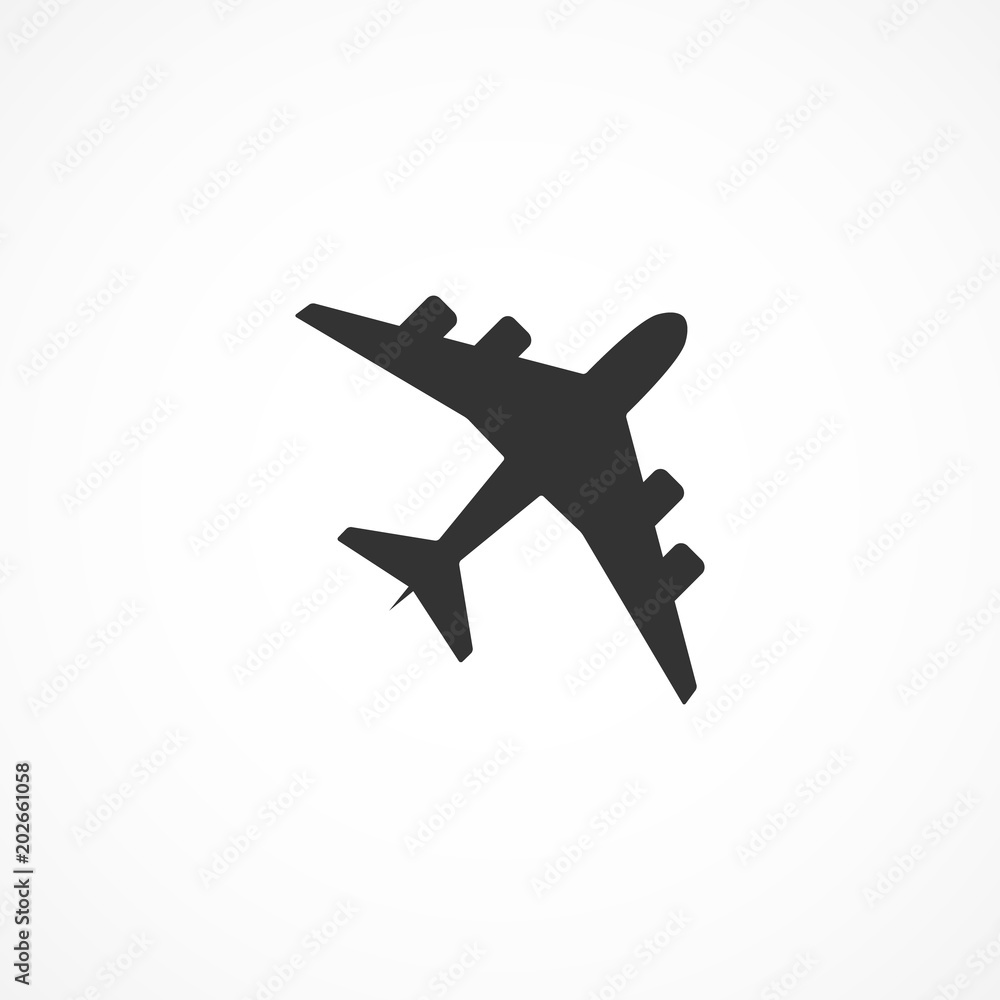 Fotografie Vector image of the plane icon.