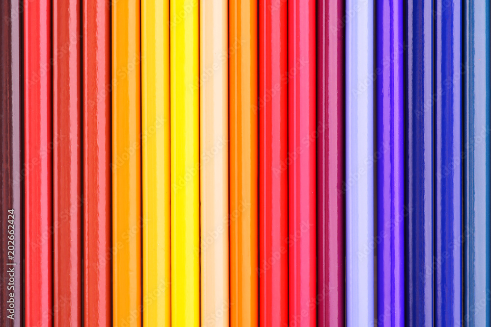 close up of color pencils on white background close up of color pencils on white background