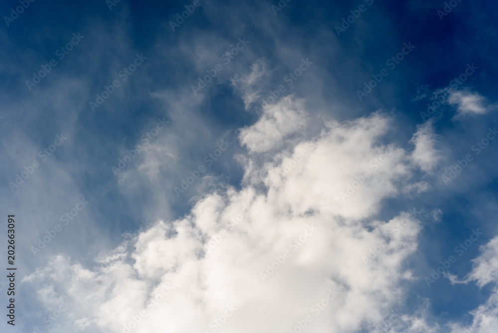 Winter White Cloudscape and Blue Sky Winter White Cloudscape and Blue Sky