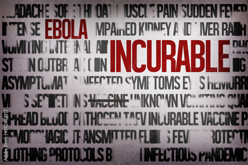 Digitally generated ebola word cluster with bold text