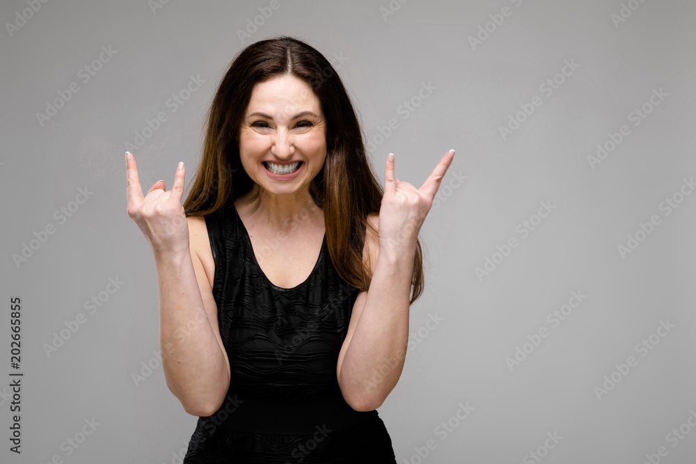 Attractive overweight woman in fashionable clothes Attractive overweight woman in fashionable clothes