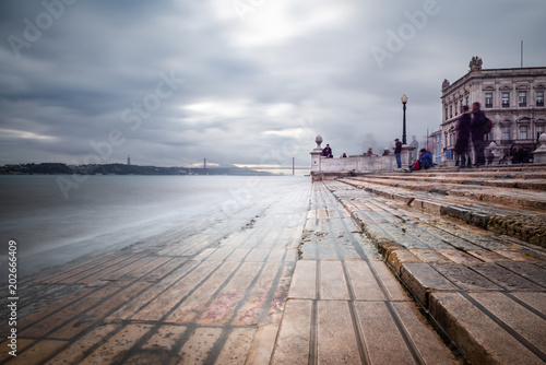 Cais das Colunas in Lisbon, Portugal