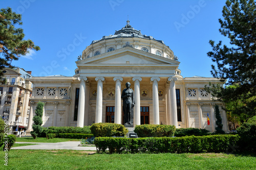 Romanian Atheneu , tourists attraction in Bucharest, capital of Romania Country. 