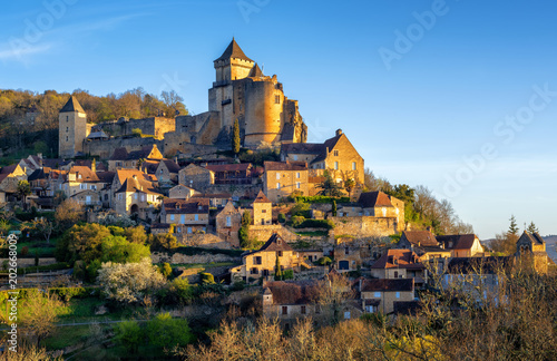 Fotografie Medieval Castelnaud village and castle, Perigord, France