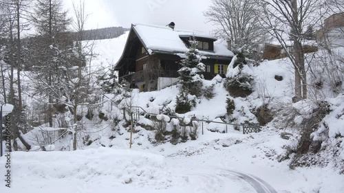 Wallpaper Mural A wooden chalet during winter Torontodigital.ca