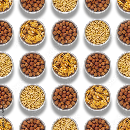 Seamless background from nuts