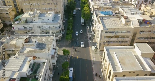 Tel Aviv aerial skyline drone footage 4k photo