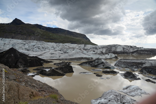 Gletschersee am svinafellsj  kull  Island