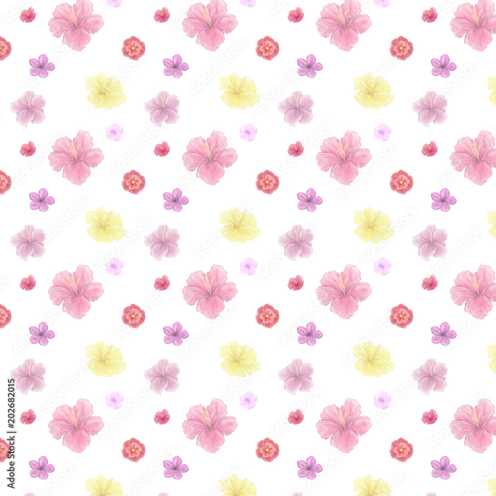 digital flowers seamlless pattern red yellow pink garden flowers pattern box geometric illustration clip art on white background digital flowers seamlless pattern red yellow pink garden flowers pattern box geometric illustration clip art on white background