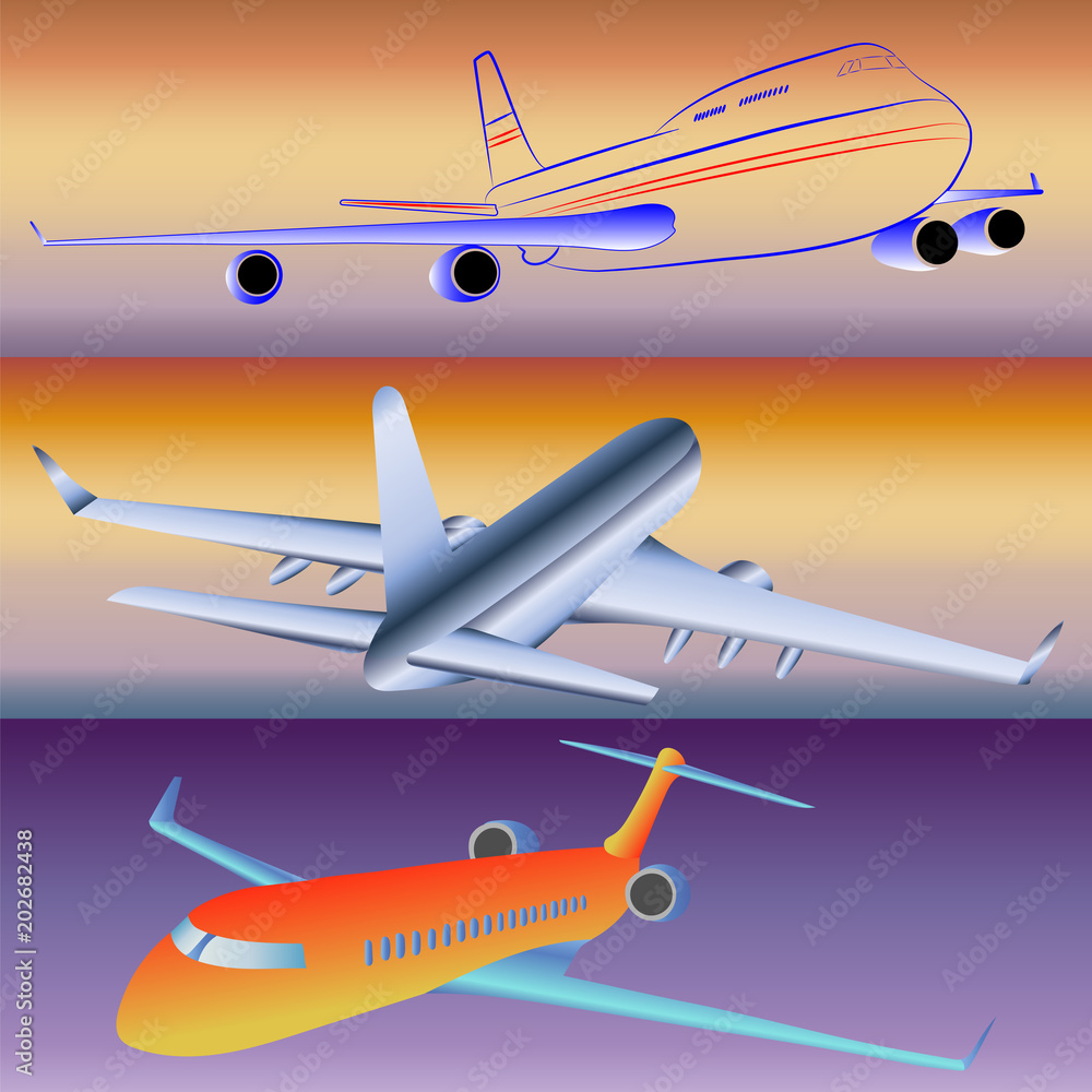 Models of passenger aircraft. Models of passenger aircraft.