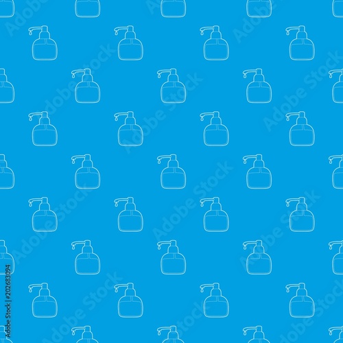 Liquid soap pattern vector seamless blue repeat for any use