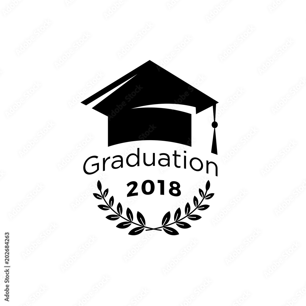 Emblem of the prom at school. Graduation symbols Stock Vector | Adobe Stock