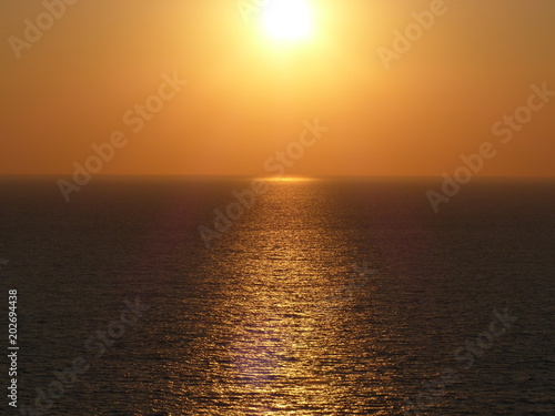 golden sunset over sea