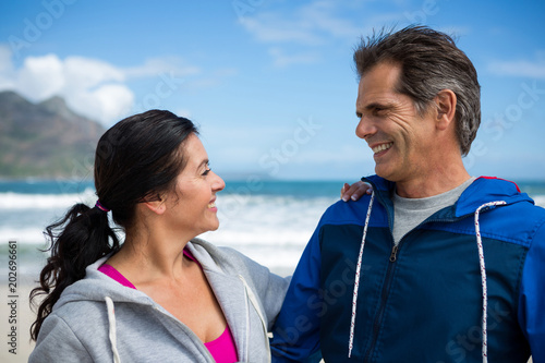 Smiling couple interacting with each other © WavebreakmediaMicro