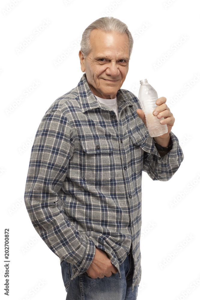 Fototapeta premium Senior man with water bottle