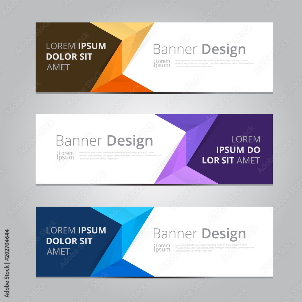 Naklejka premium Vector abstract design banner web template.