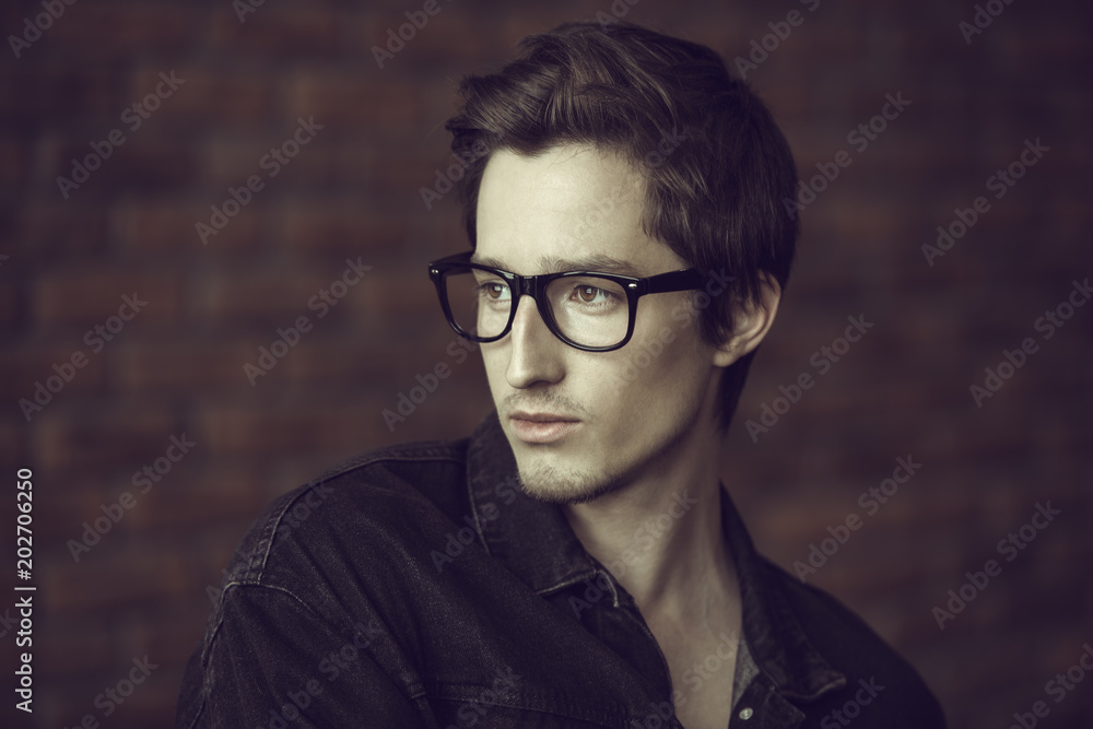 Fototapeta premium man in spectacles