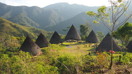 Ingelijste posters Indonesië Traditioneel dorp Wae Rebo Flores  © rossiagung