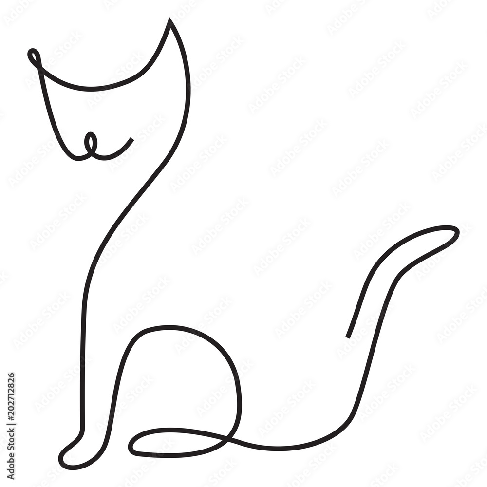 Cat one line Cat one line