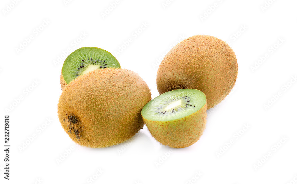 Fototapeta premium Fresh kiwi isolated on white background.