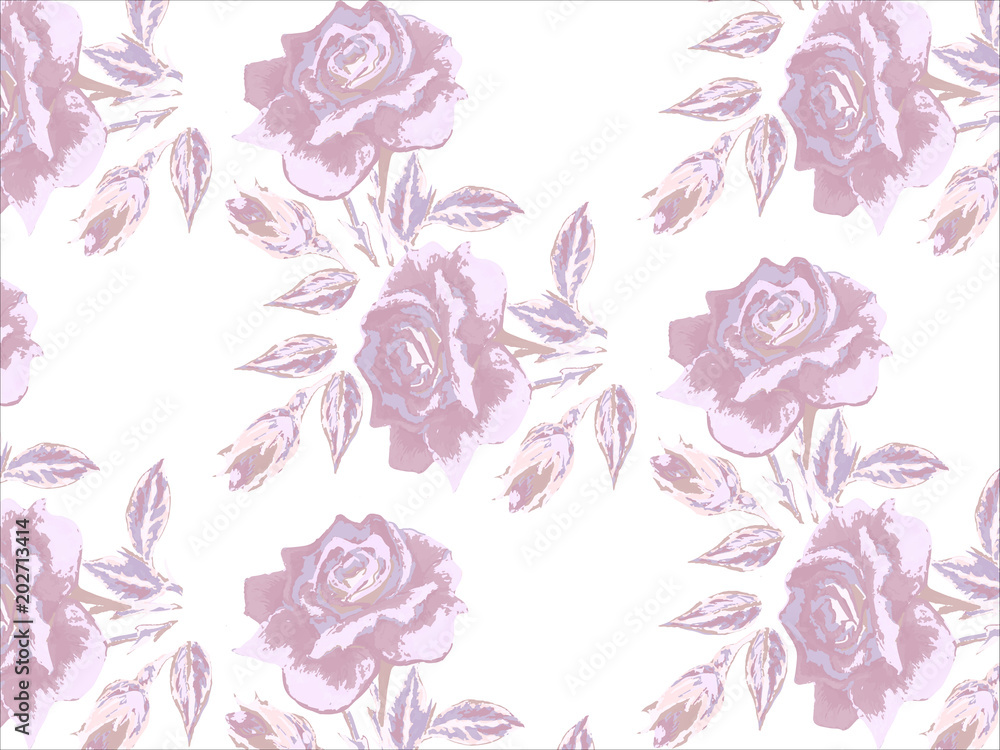 vector design. Pink roses wallpaper