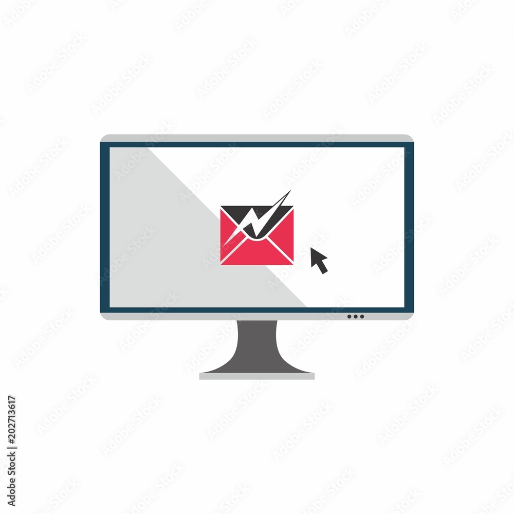 send email vector illustration with monitor send email vector illustration with monitor