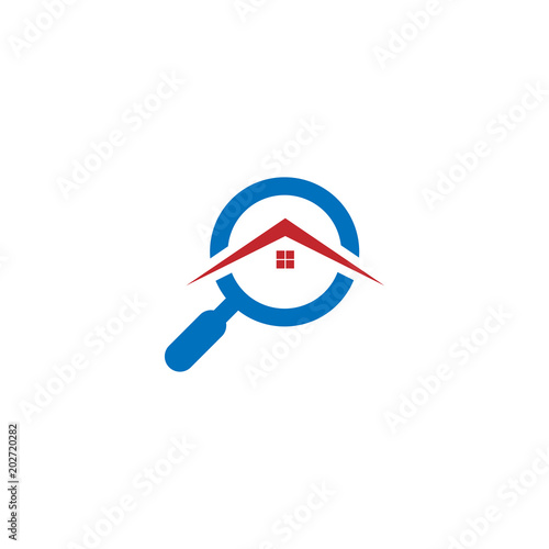 Real estate house finder icon vector template