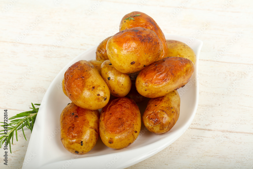 Young baked potato Young baked potato