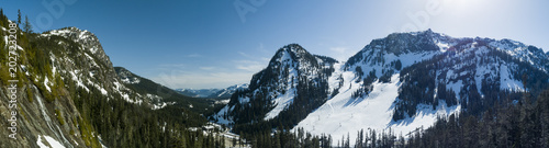Alpental Mountain Washington USA Panoramic View Winter