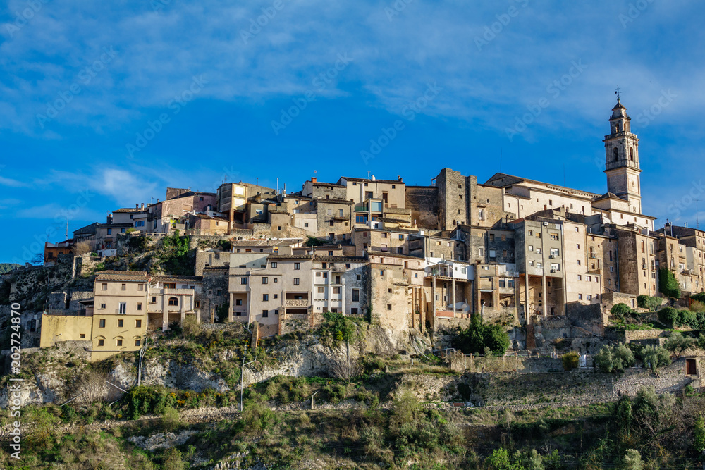 Profile of the classic hillside town of Bocairent